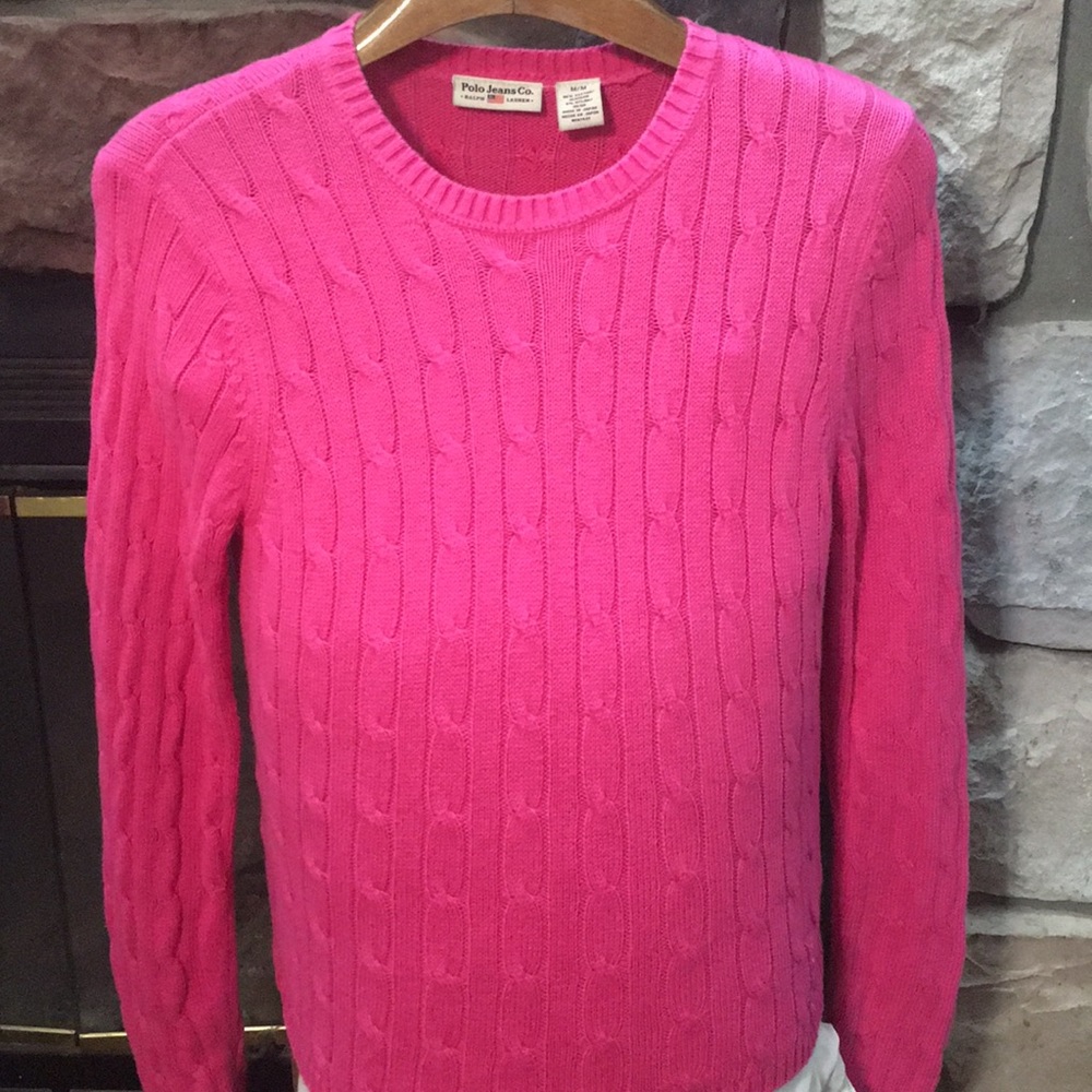 Ralph Lauren polo jeans co pink sweater